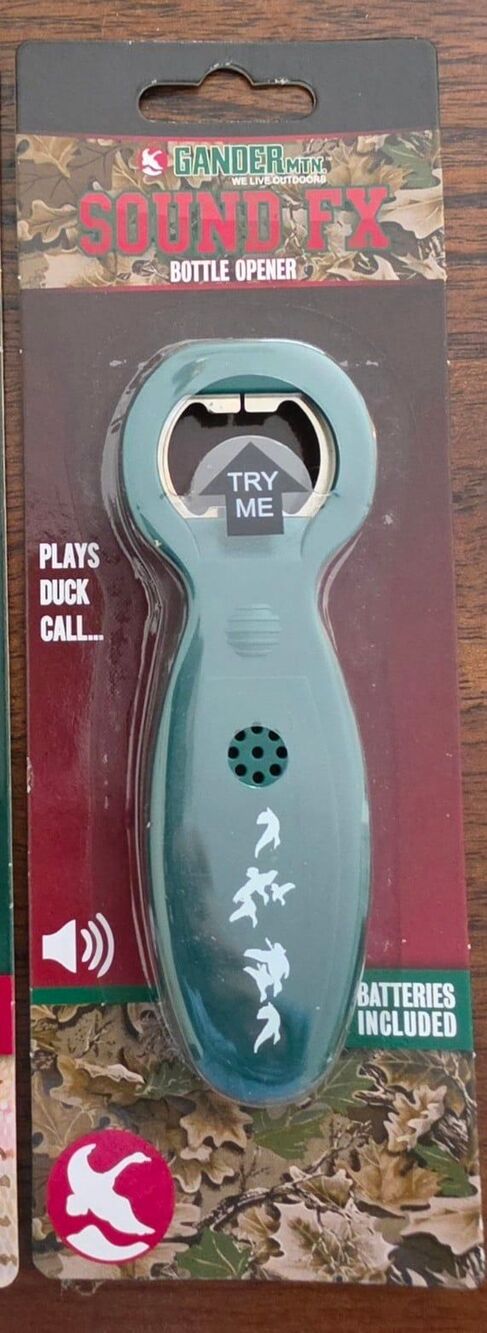 Gander Mountain Sound FX Duck Call Bottle Opener Green New Batteries Included
